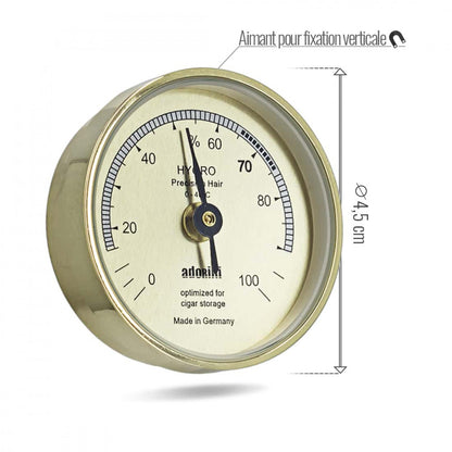 Higrómetro Adorini Dorado Pequeño